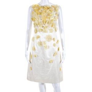 RAFAEL CENNAMO Haute Couture * Open Back Floral Fringe Silk Cocktail Dress